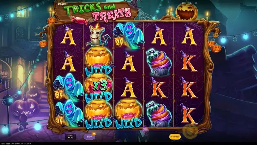 Tricks And Treats slot screenshot 