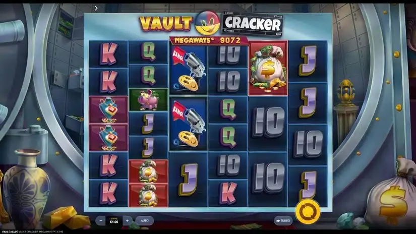 Vault Cracker Megaways slot screenshot 