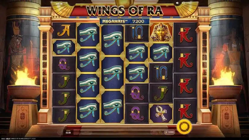 Wings of Ra Megaways slot screenshot 