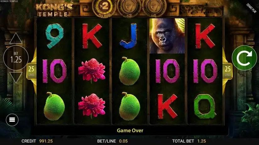 Kong’s Temple slot screenshot 2