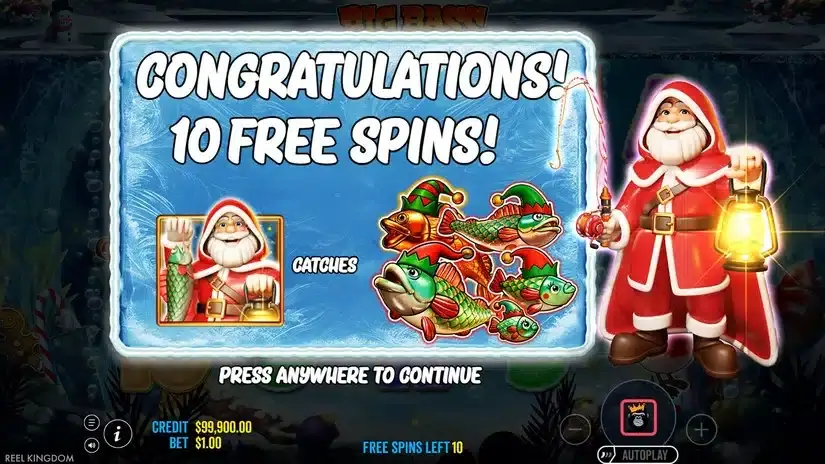 Big Bass Christmas Frozen Lake slot screenshot 5