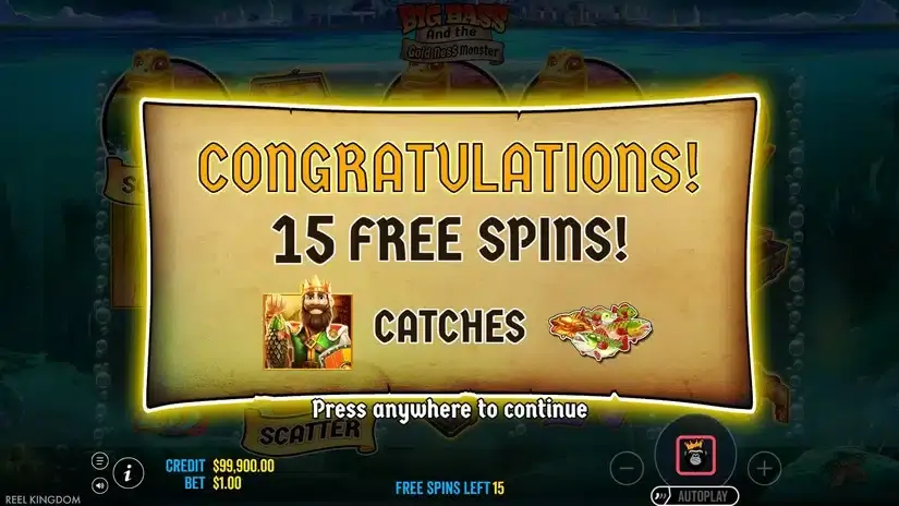 Big Bass & The Gold Ness Monster slot screenshot 4