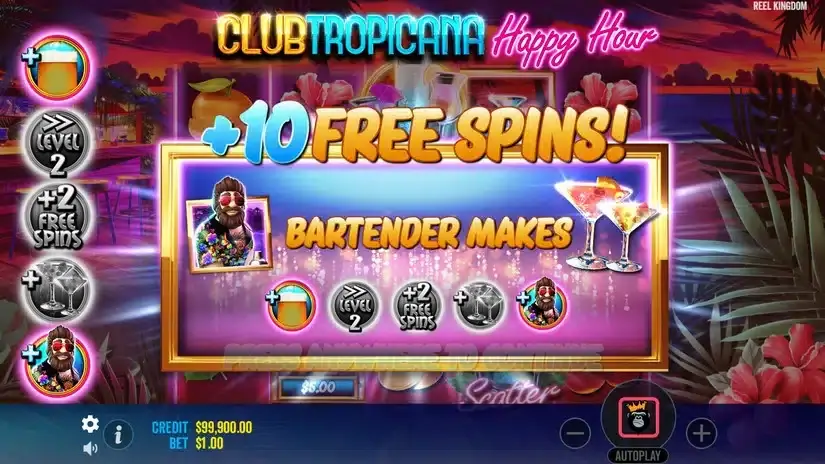 Club Tropicana Happy Hour slot screenshot 4