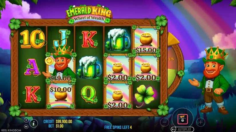 Emerald King Wheel of Wealth slot screenshot 4