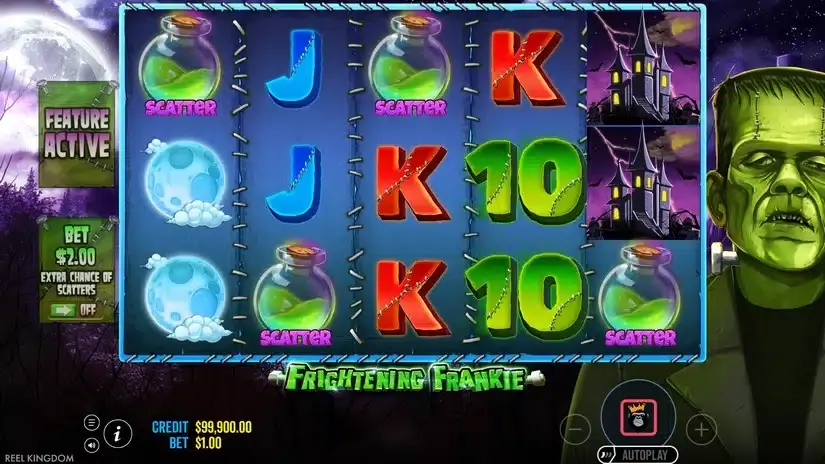 Frightening Frankie slot screenshot 2