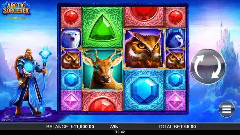 Arctic Sorcerer Gigablox slot screenshot 