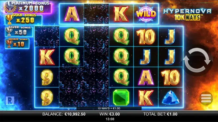 Hypernova 10K Ways slot screenshot 2