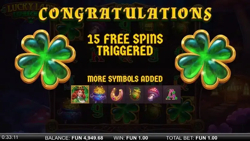 Lucky Lady Leprechaun slot screenshot 5
