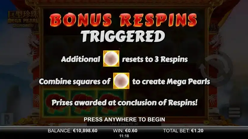 Mega Pearl Gigablox slot screenshot 4