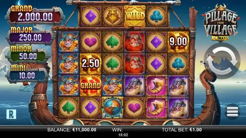 Pillage the Village 10k Ways slot screenshot 