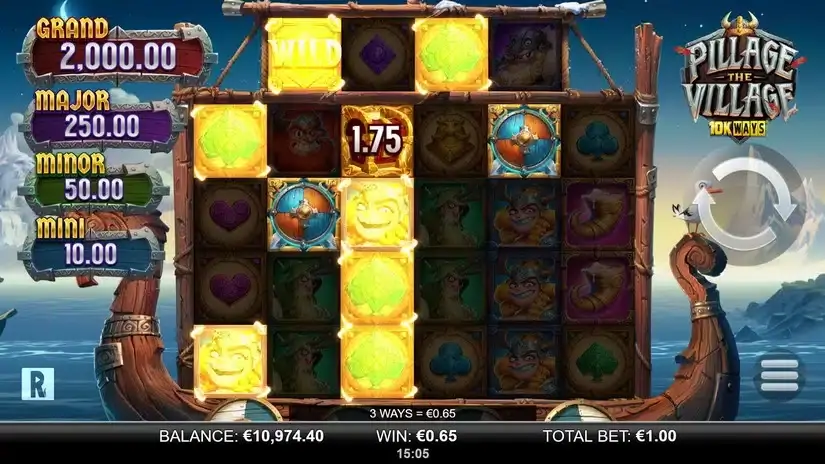 Pillage the Village 10k Ways slot screenshot 