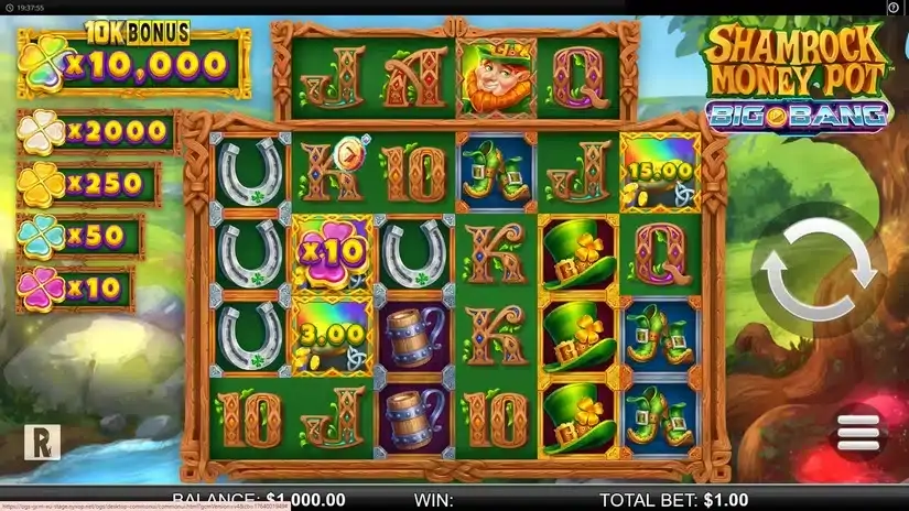 Shamrock Money Pot slot screenshot 1