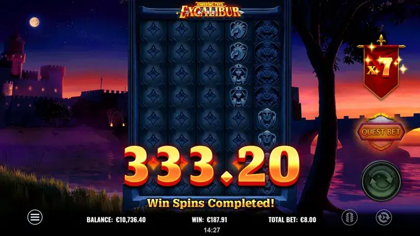 Towering Pays Excalibur slot screenshot 6