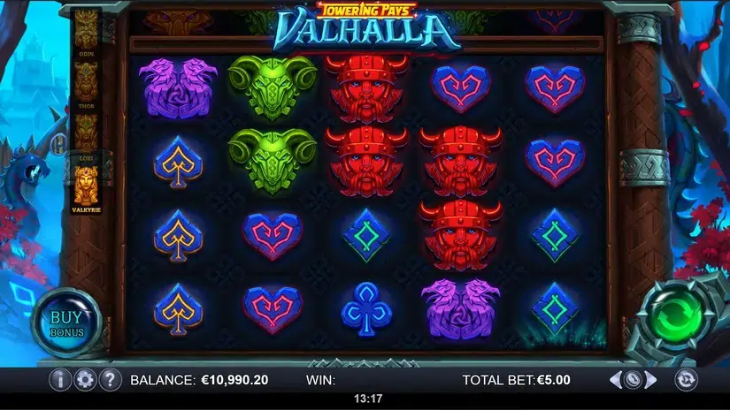 Towering Pays Valhalla slot screenshot 2