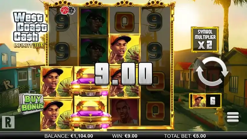 West Coast Cash Infinity Reels slot screenshot 2
