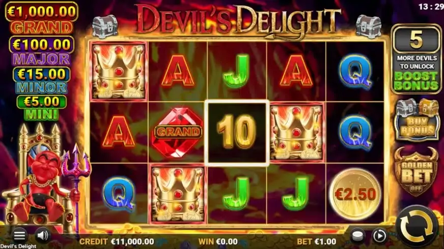 Devil’s Delight slot screenshot 