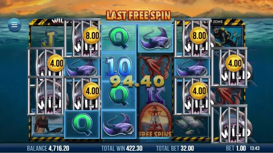 6 Wild Sharks slot screenshot 5