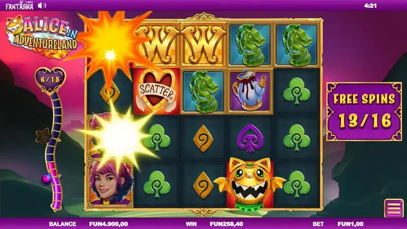 Alice In Adventureland slot screenshot 9