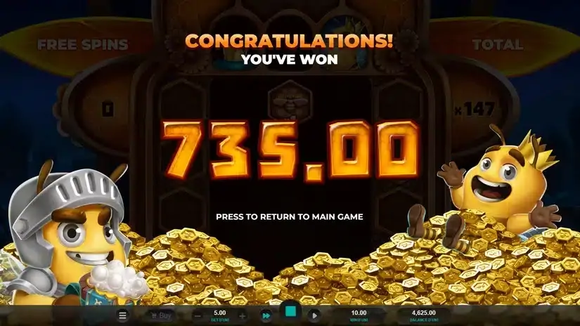 Beellionaires Dream Drop slot screenshot 