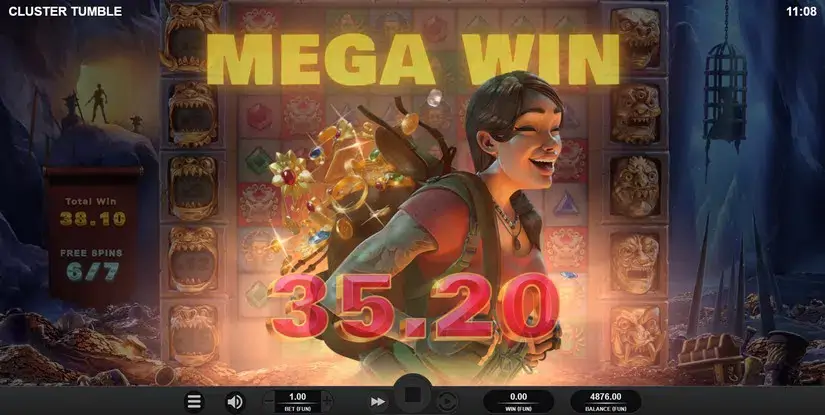 Cluster Tumble slot screenshot 