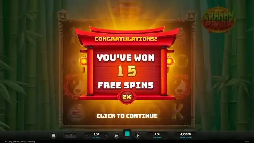 Cranky Panda slot screenshot 3