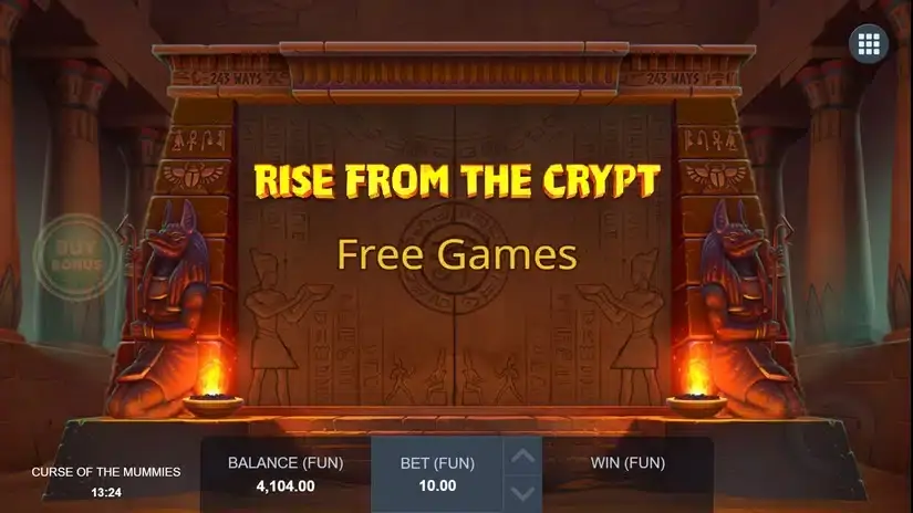 Curse of the Mummies slot screenshot 2