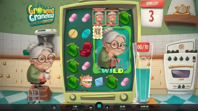 Growing Grandma Dream Drop slot screenshot 