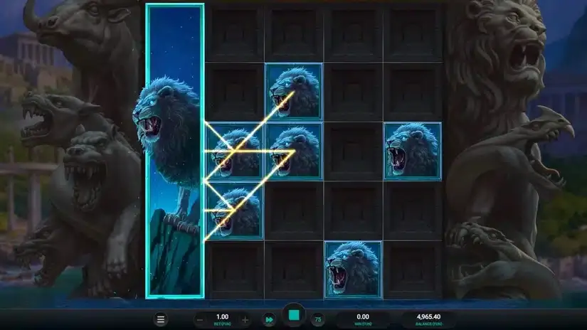 Hercules Unleashed Dream Drop slot screenshot 