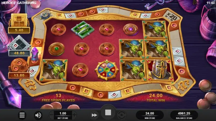 Heroes Gathering slot screenshot 2