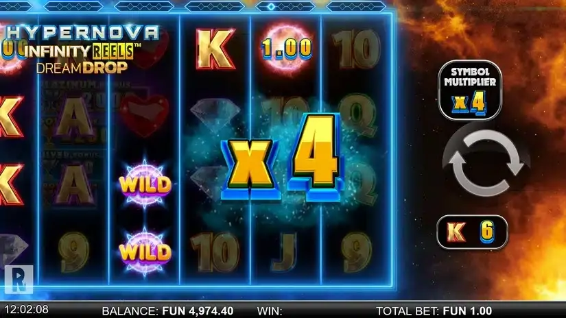 Hypernova Infinity Reels Dream Drop slot screenshot 