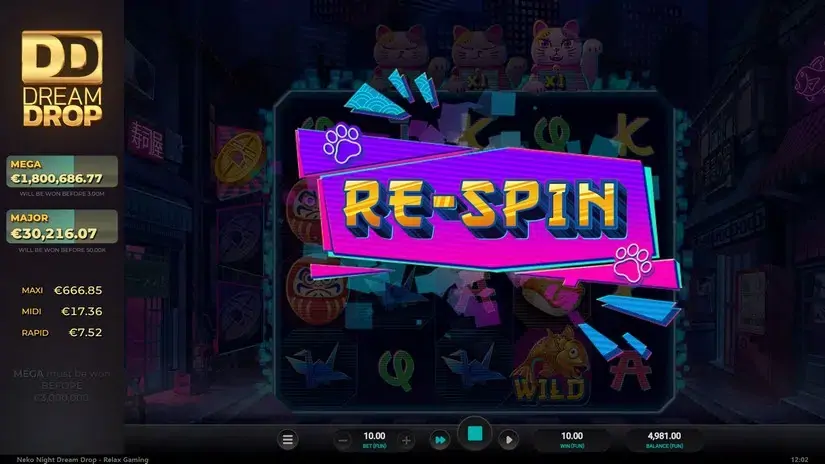 Neko Night Dream Drop slot screenshot 2