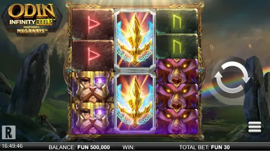 Odin Infinity Reels Megaways slot screenshot 