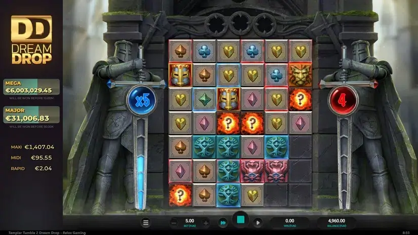 Templar Tumble 2 Dream Drop slot screenshot 4