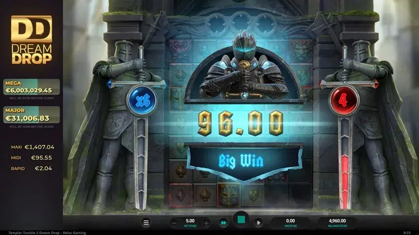 Templar Tumble 2 Dream Drop slot screenshot 5