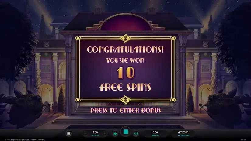 The Great Pigsby Megaways slot screenshot 4