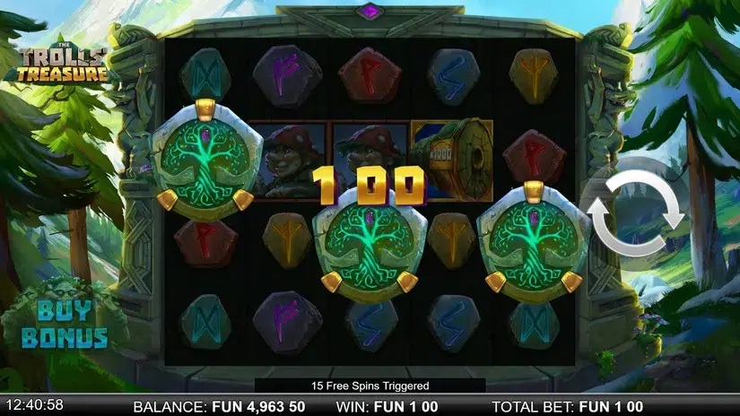 The Trolls’ Treasure slot screenshot 3