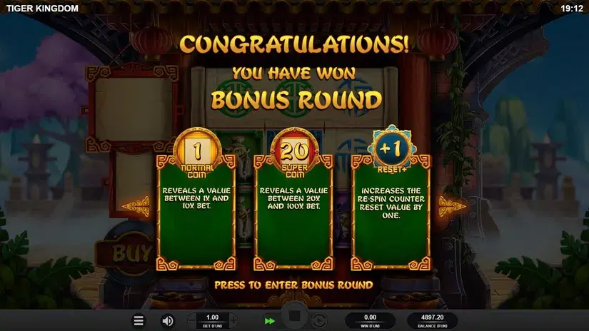 Tiger Kingdom Infinity Reels slot screenshot 4