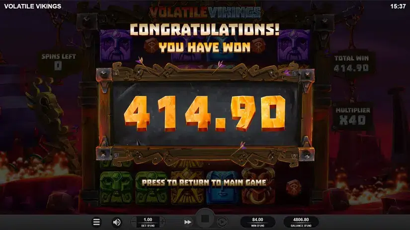Volatile Vikings slot screenshot 