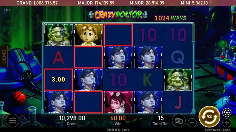 Crazy Doctor slot screenshot 2