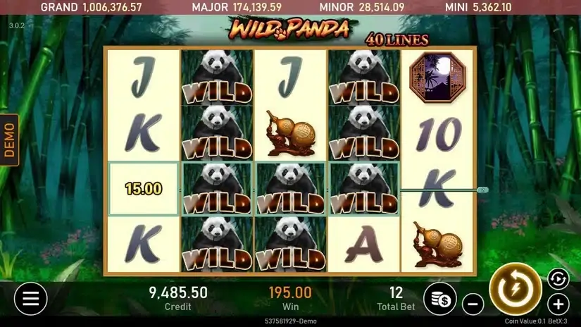 Wild Panda slot screenshot 4