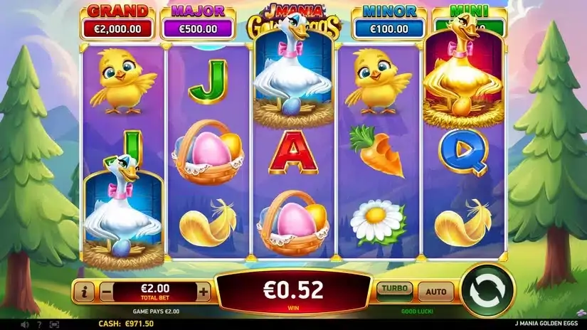 J Mania Golden Eggs slot screenshot 3