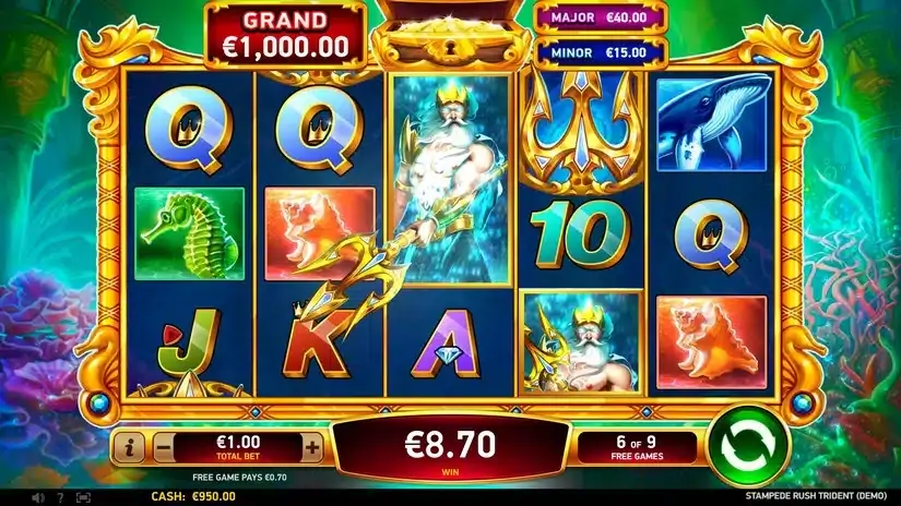 Stampede Rush Trident slot screenshot 5