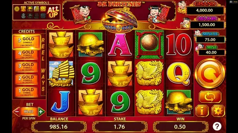 88 Fortunes slot screenshot 3