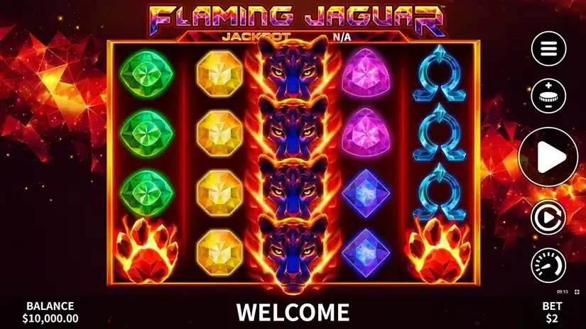 Flaming Jaguar slot screenshot