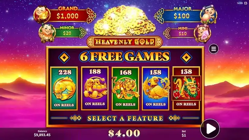 Heavenly Gold slot screenshot 3