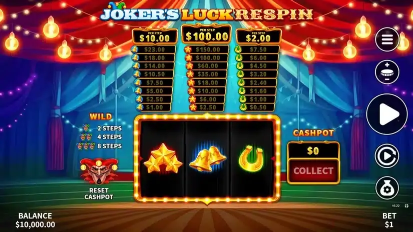 Joker’s Luck Respin slot screenshot