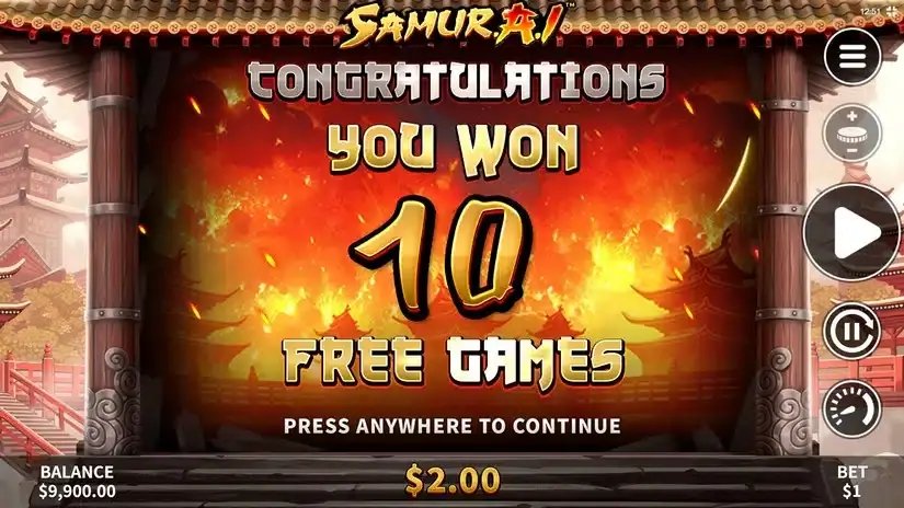Samur.A.I slot screenshot 3