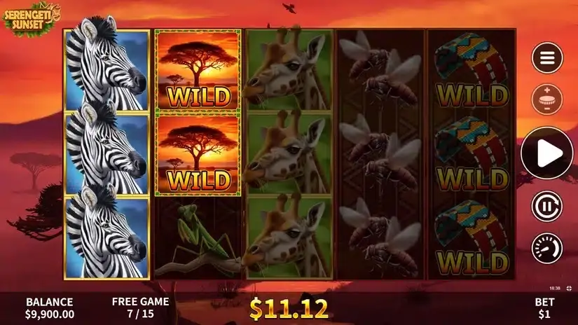 Serengeti Sunset slot screenshot 4