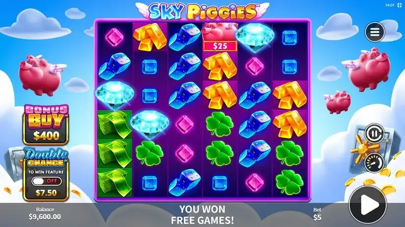 Sky Piggies slot screenshot 2