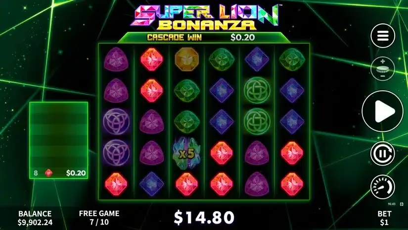 Super Lion Bonanza slot screenshot 